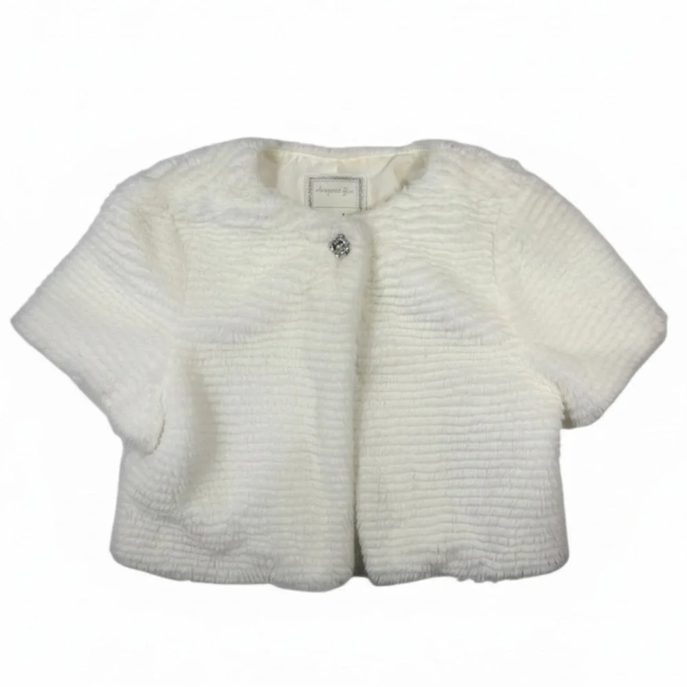 Gymboree Fun & Fancy Faux Fur Cropped Jacket  | Size 5T